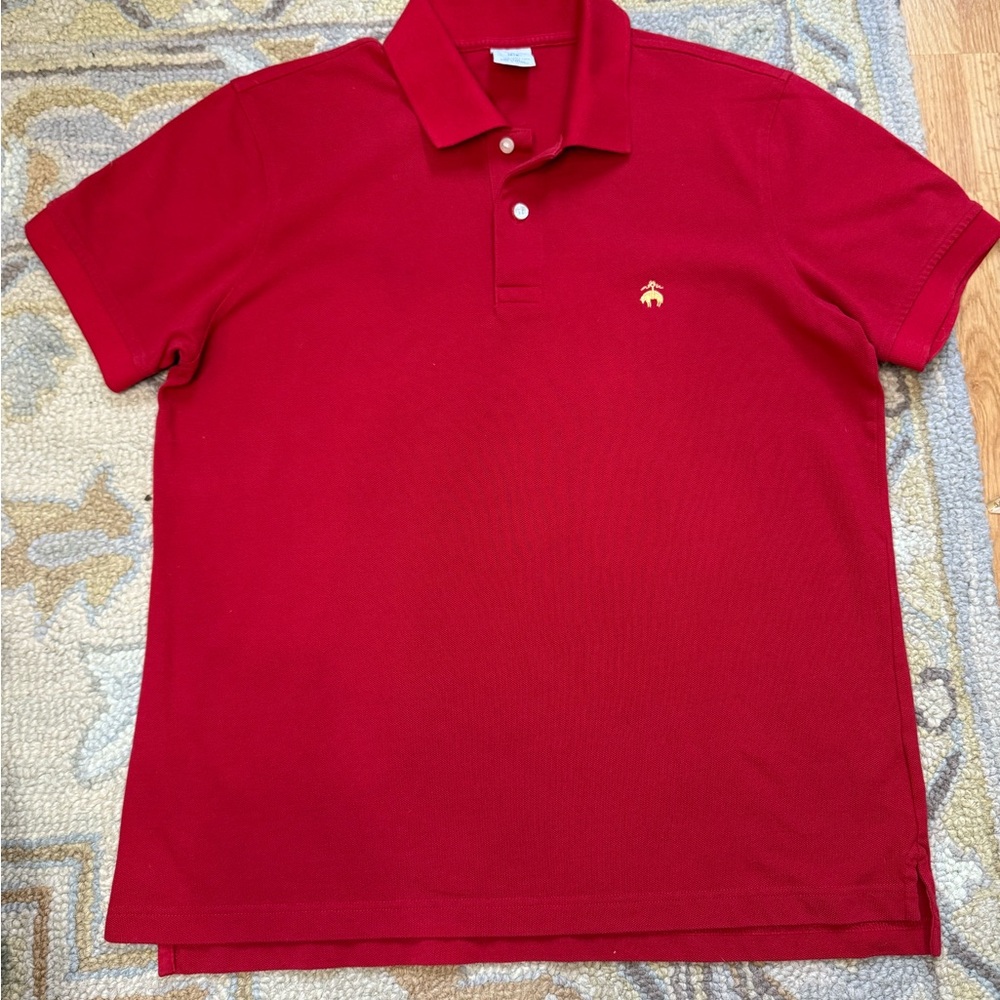 Brooks Brothers Rich Red Polo shirt slim fit size large